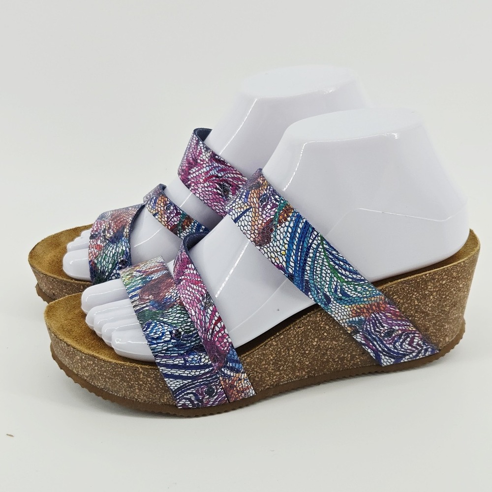 Spring‎ Step Butterpea Wedge Slide Strappy Sandal Women's Size US 7.5 EU 38